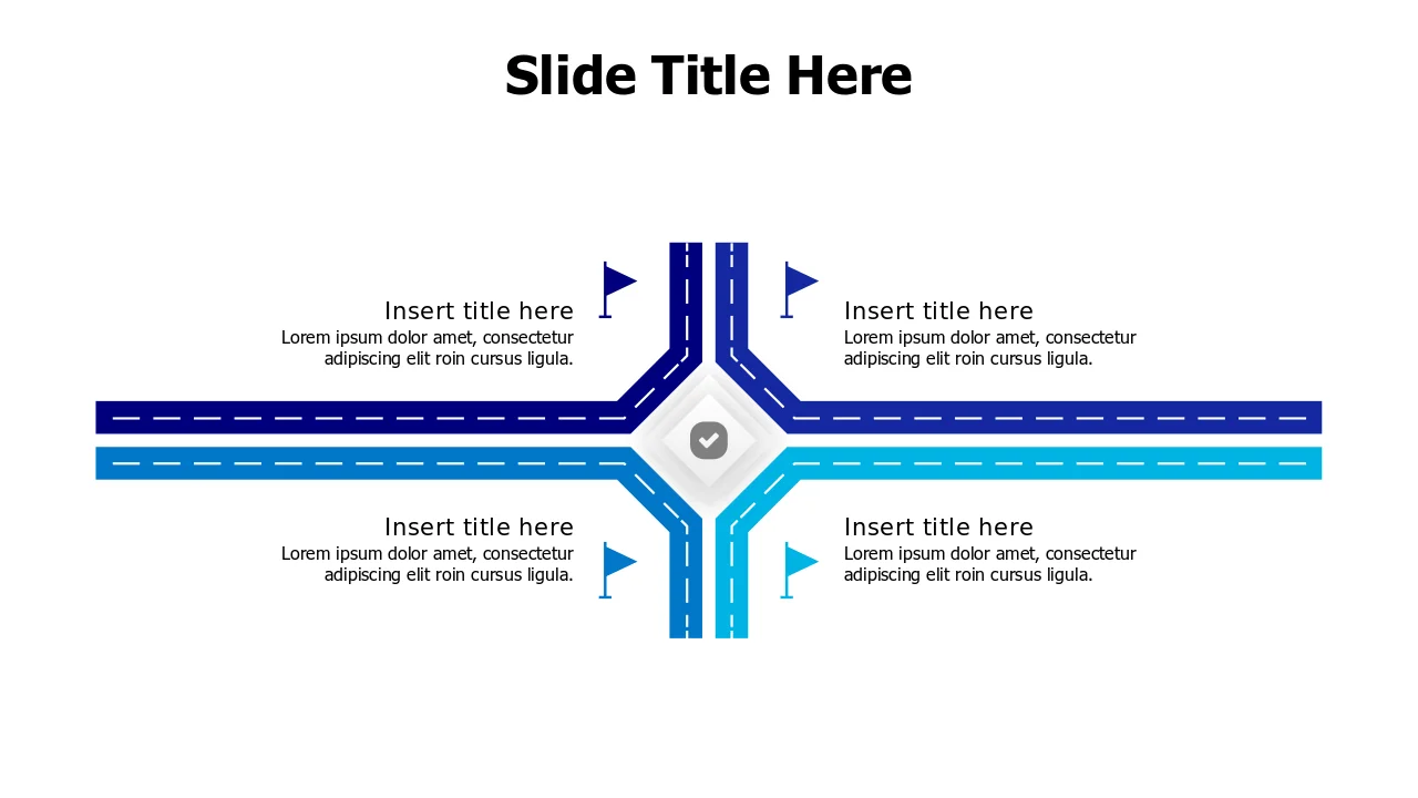 Four-Way Crossroads Decision Infographic Templâ€¦ | PPT Design