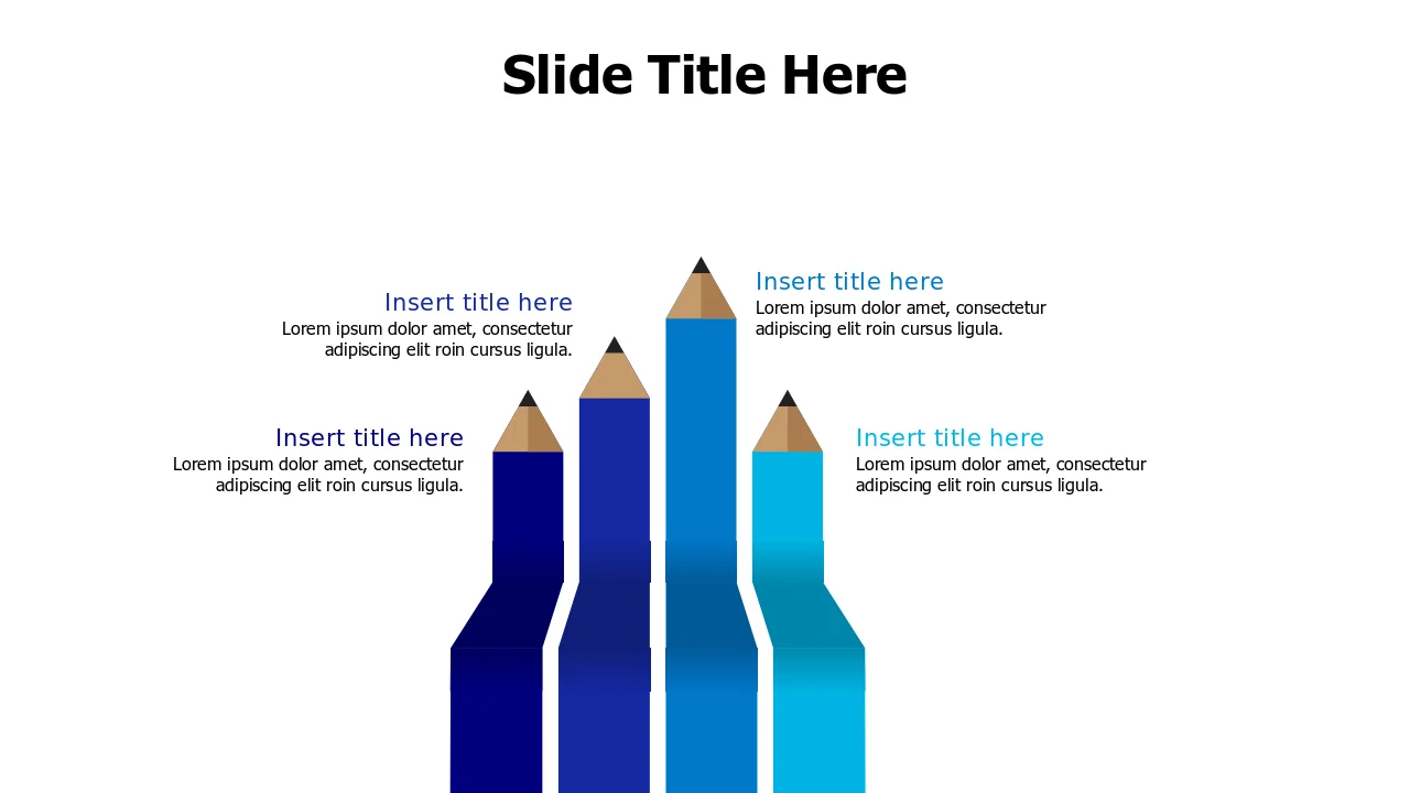 Four Step Educational Progress Bar Chart | 3D | PPT Design