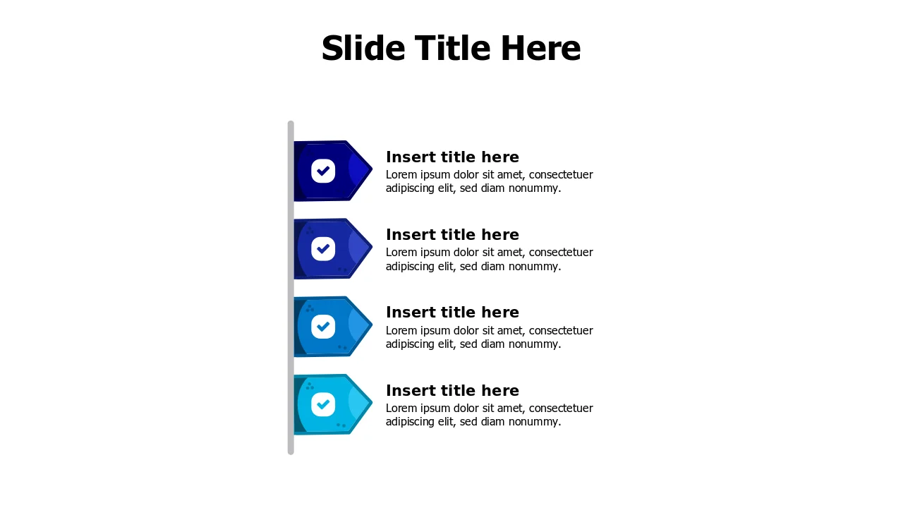 Four Step Doodle Arrow Process List | Arrows | PPT Design