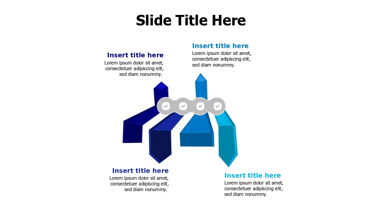 Four Section Arrow Flow Sketch Infographic | PPT Design