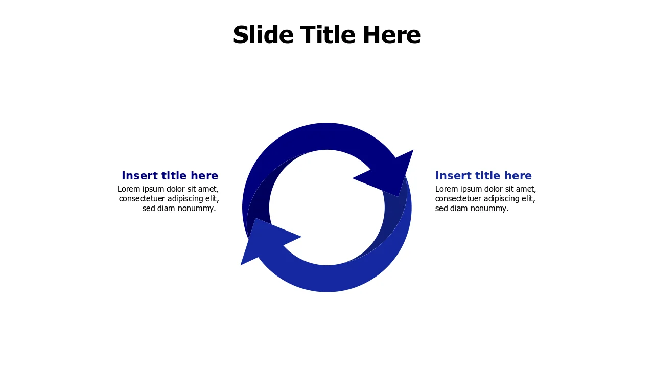 Two Stage Circular Arrow Process Flow | Arrows | PPT Design