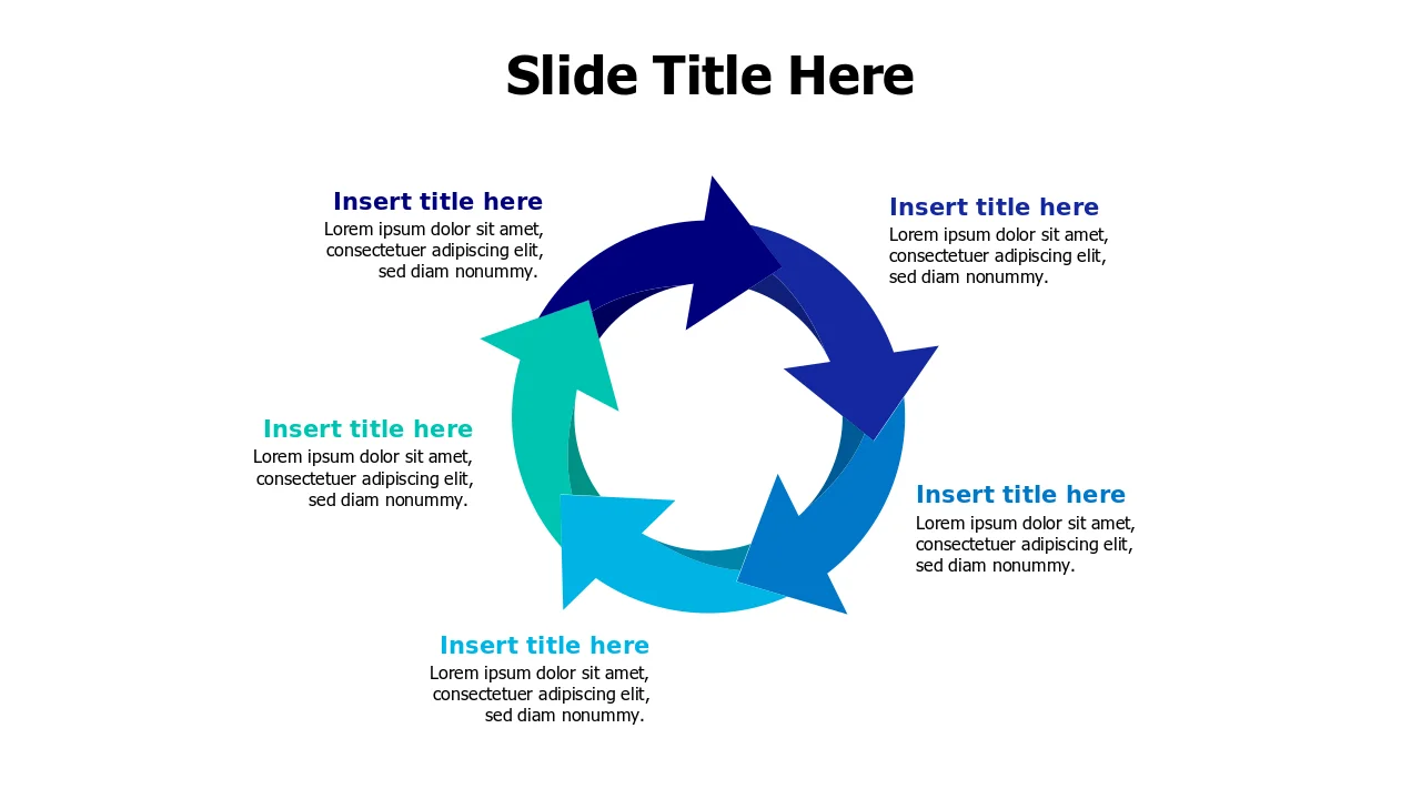 5-Point Circular Process Flow Diagram — Minimaâ€¦ | PPT Design