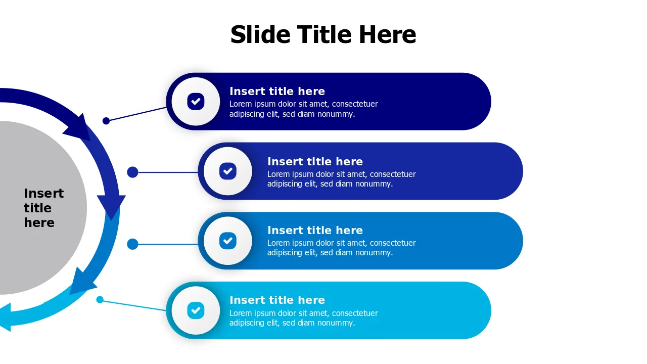 Four Step Process Flow Branching Diagram — Altâ€¦ | PPT Design