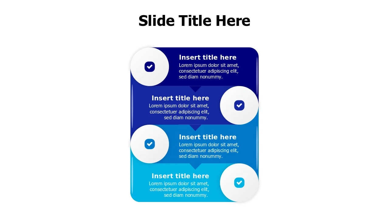 4-Step Gradient Speech Bubble Workflow | Arrows | PPT Design