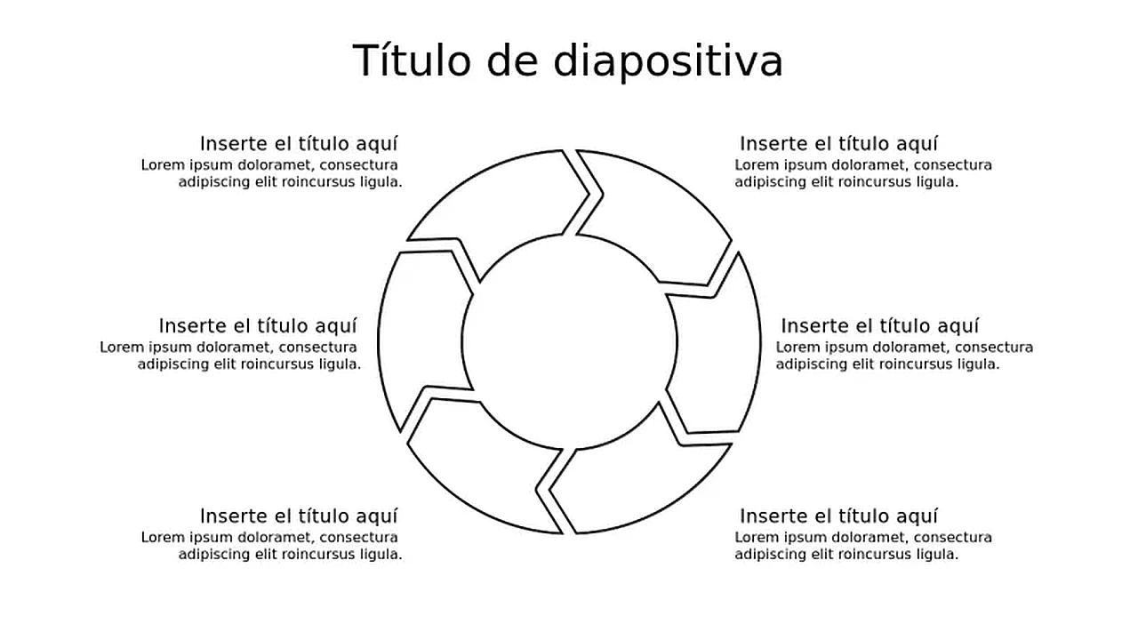 Diagrama de Flujo de Proceso Circular de 6 Secâ€¦ | PPT Design