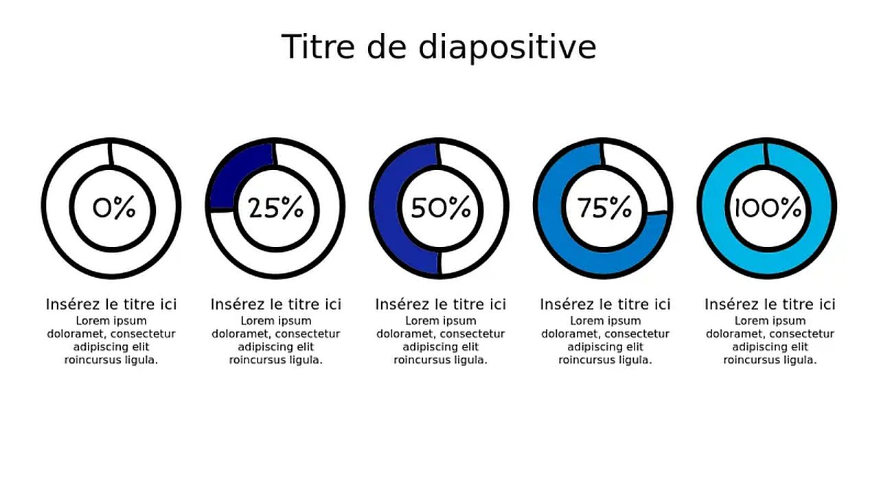 Powerpoint Graphique Rond Graphique doodle de pourcentage en cercles de … | PPT Design