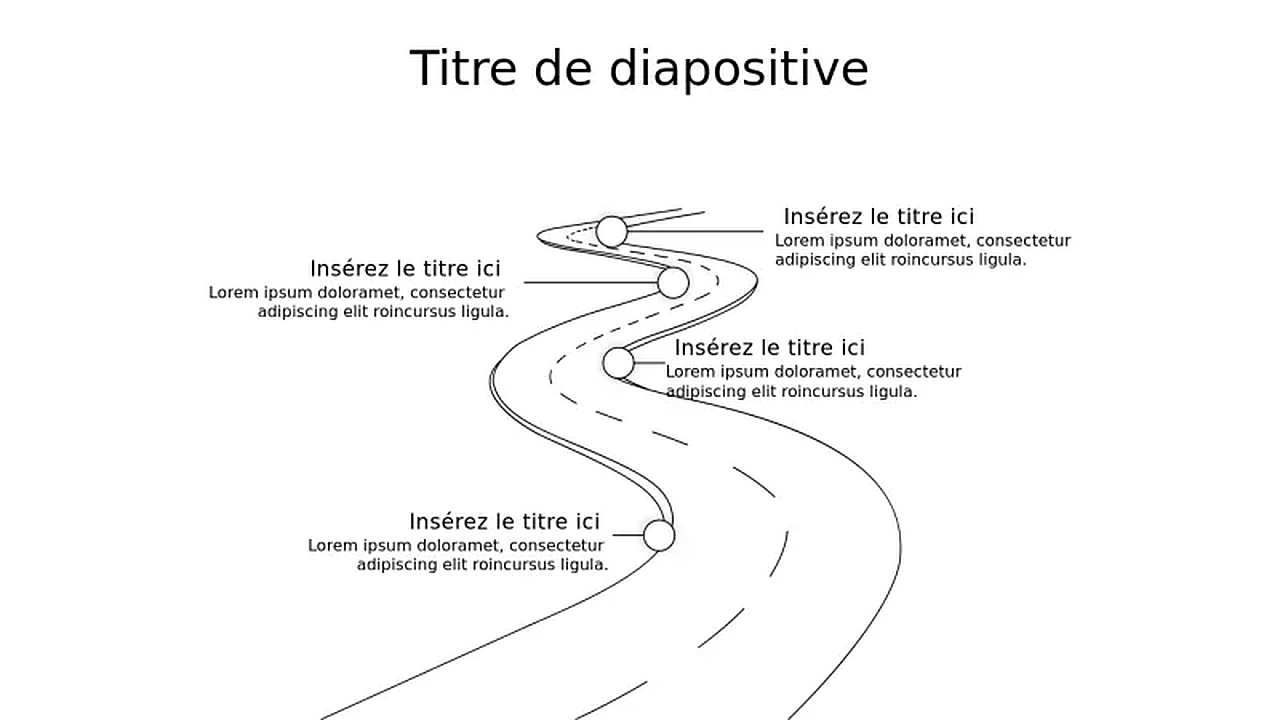 Feuille de route de voyage en croquis avec cheâ€¦ | PPT Design
