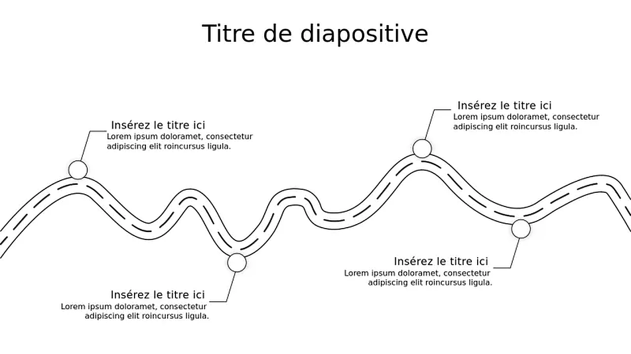 Modèle de feuille de route du chemin sinueux —â€¦ | PPT Design
