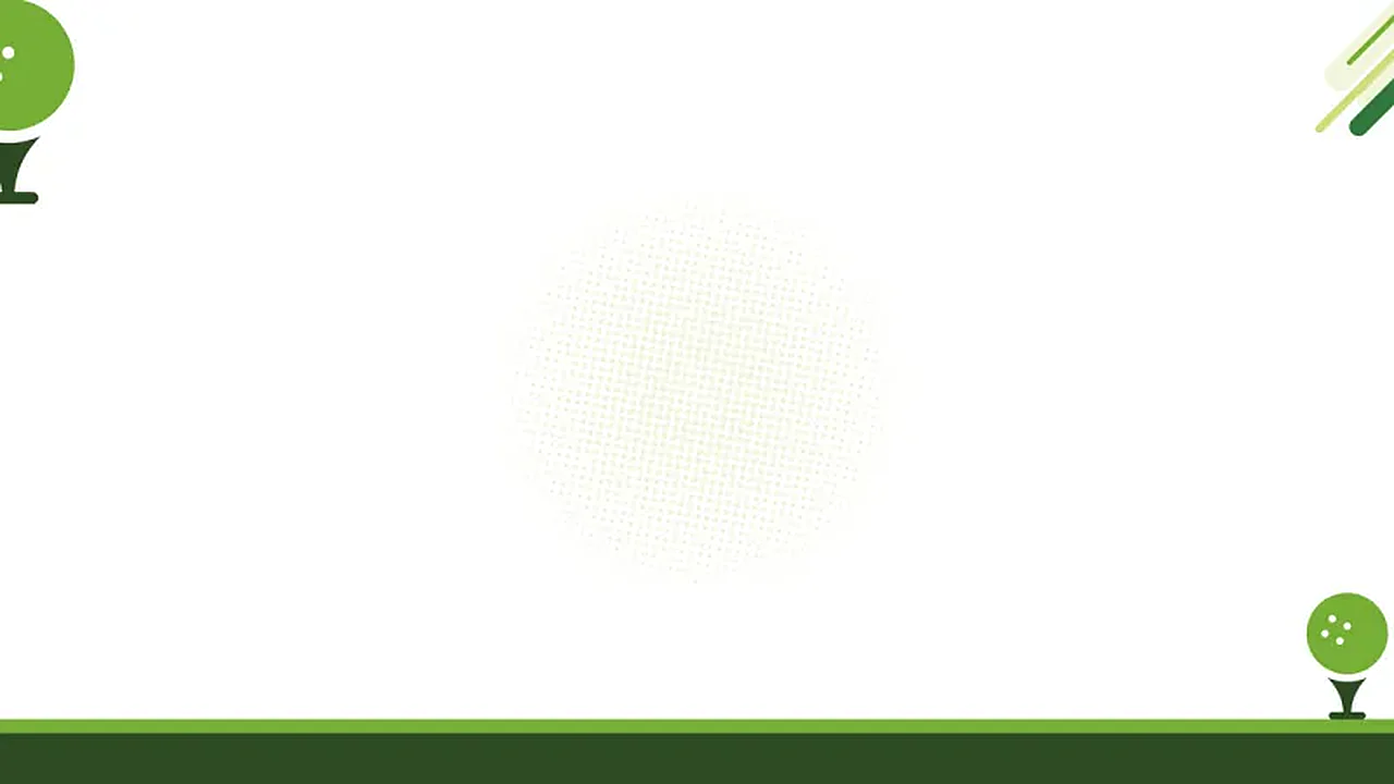 Modèle de couverture de présentation de parcours de golf