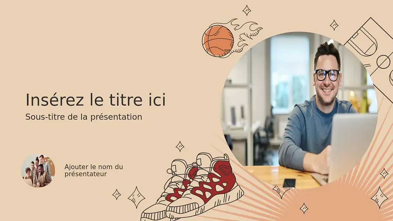 Modèle de couverture de doodle sportif de basketball
