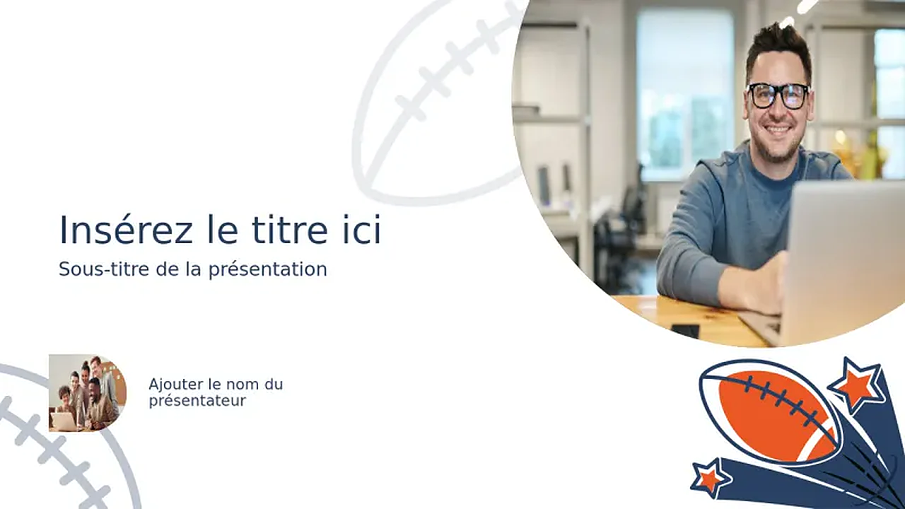 Modèle de couverture de joueur de football américain