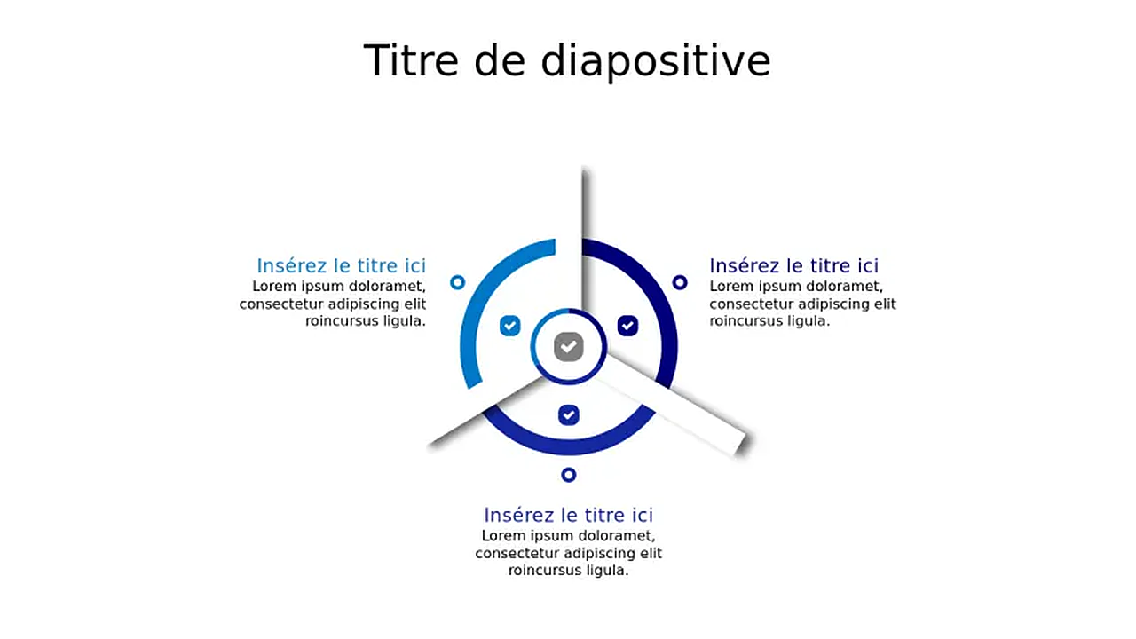 Powerpoint Graphique Rond Diagramme de Processus Circulaire à 3 Points | PPT Design