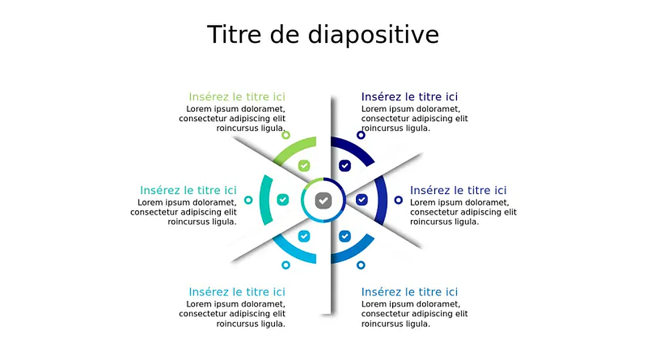 Powerpoint Graphique Rond Infographie de Processus Circulaire à Six Sect… | PPT Design