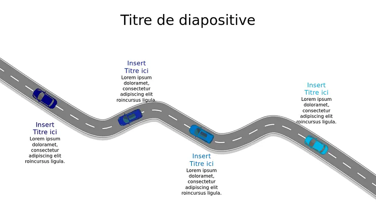 Modèle de Feuille de Route de Voyage de Véhicuâ€¦ | PPT Design
