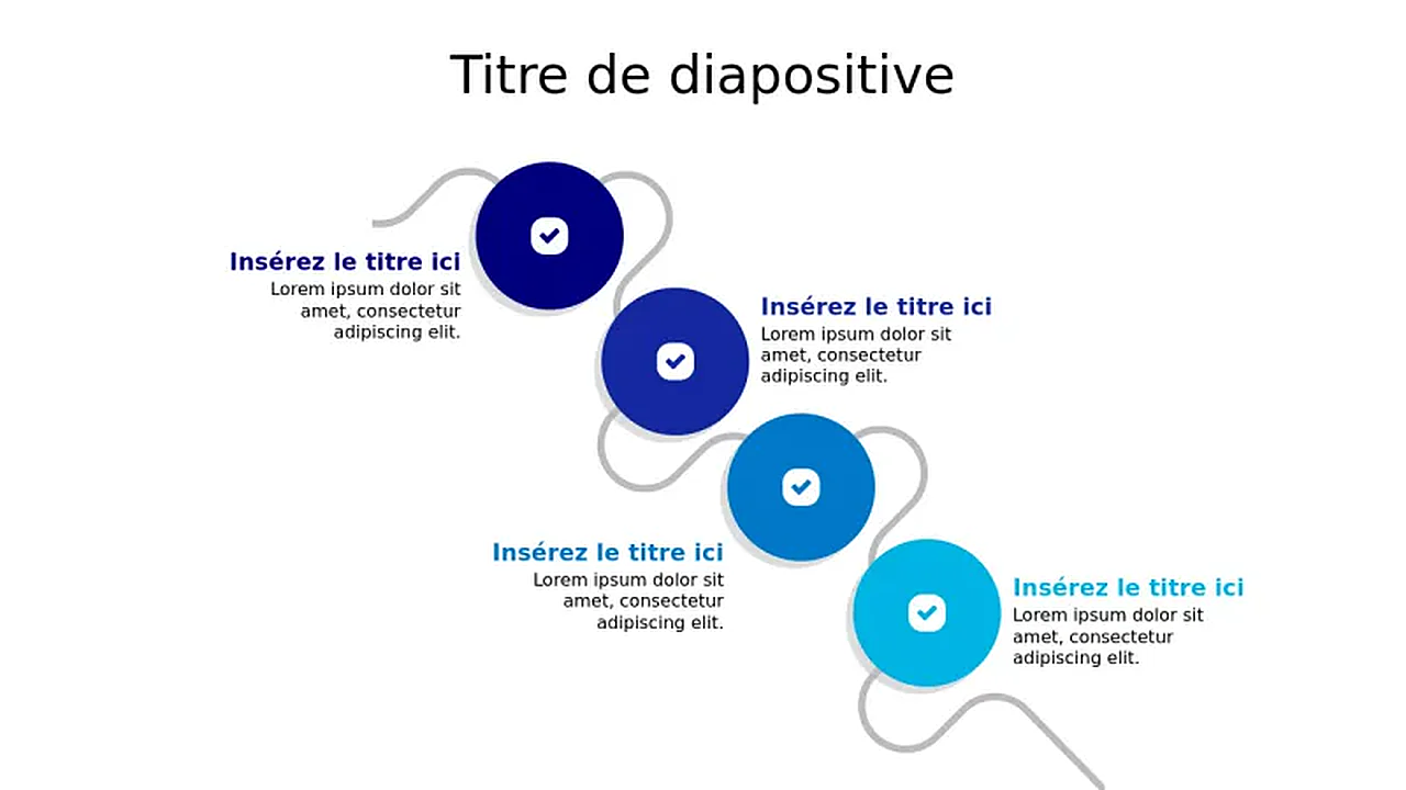 Modèle de Feuille de Route en 4 Étapes avec Châ€¦ | PPT Design
