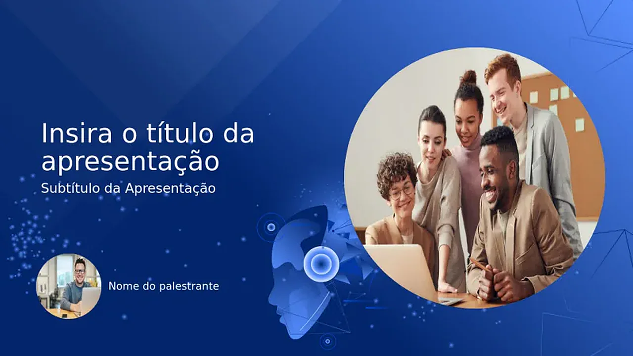 Modelo de Capa em Gradiente Azul de Tecnologiaâ€¦ | PPT Design