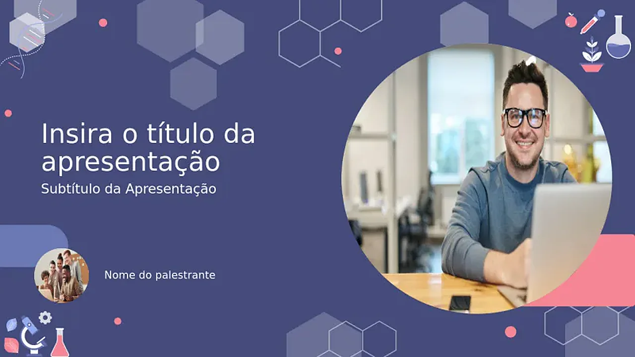 Capa de Padrão Hexagonal de Educação em Ciência