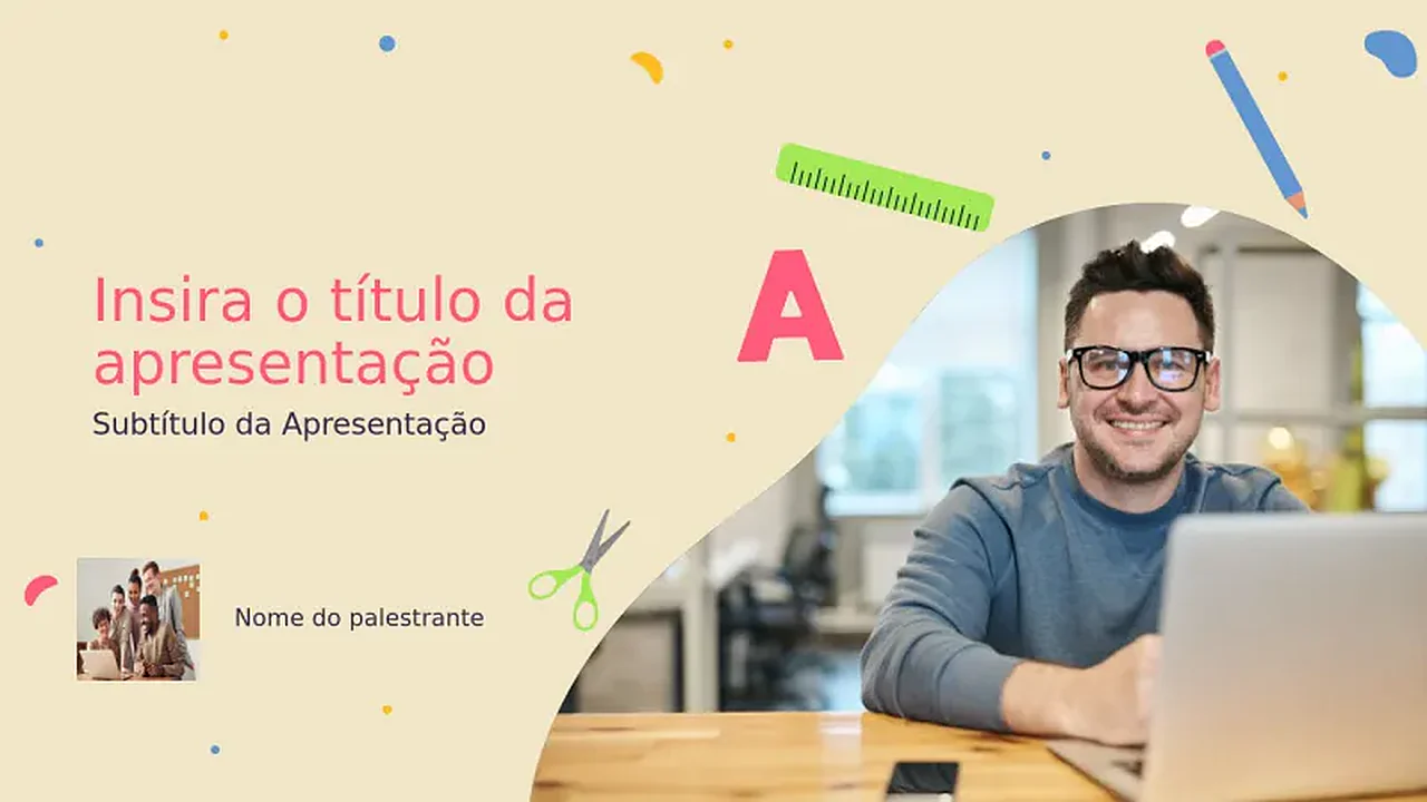 Slide de Capa de Educação de Estudante Islâmico