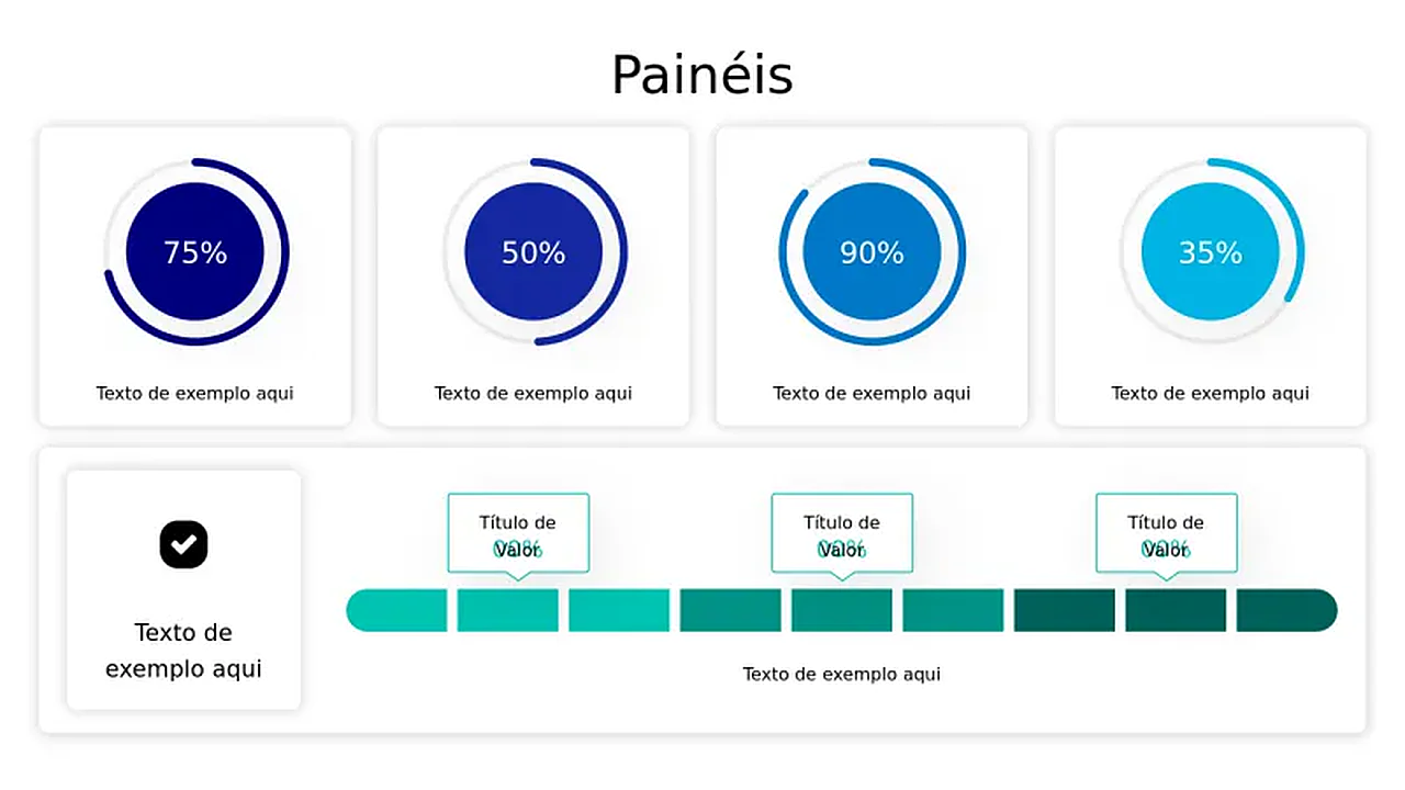 Layout de Dashboard com Quatro Anéis de Progreâ€¦ | PPT Design