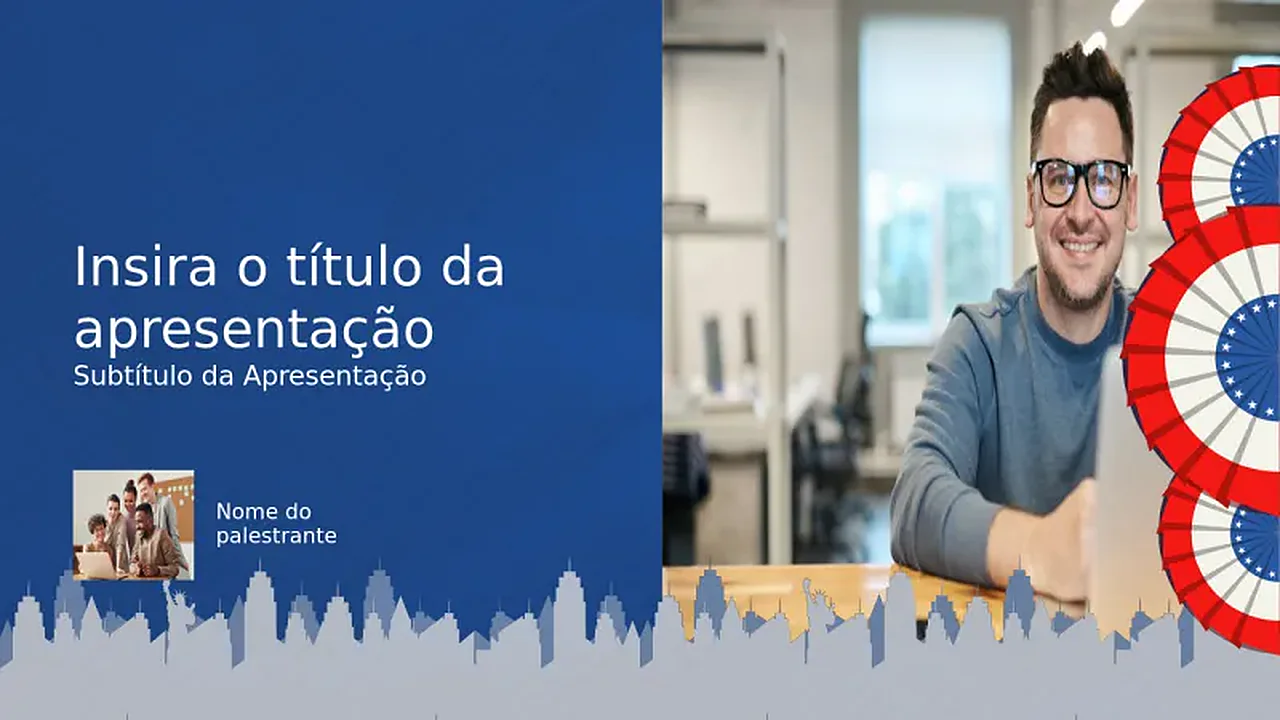 Capa Powerpoint Slide Capa de Apresentação Patriótica do Quatro de J… | PPT Design