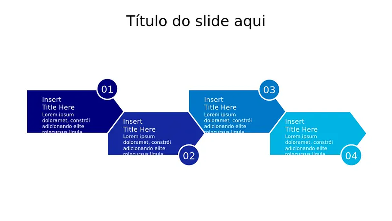 Processos Em Ppt Diagrama de Cadeia de Setas de Processo em 4 E… | PPT Design