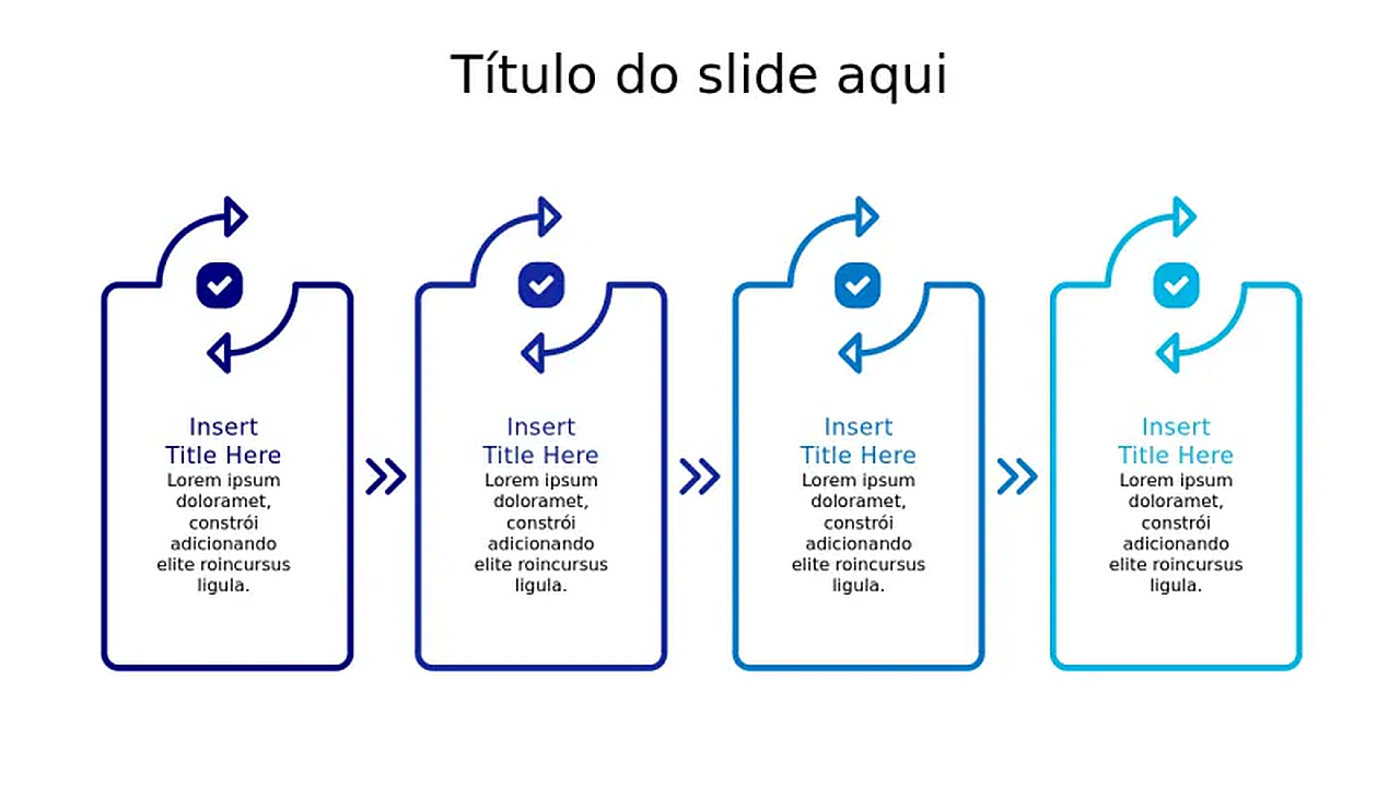 Processos Em Ppt Infográfico de Fluxo de Processo em Quatro Eta… | PPT Design