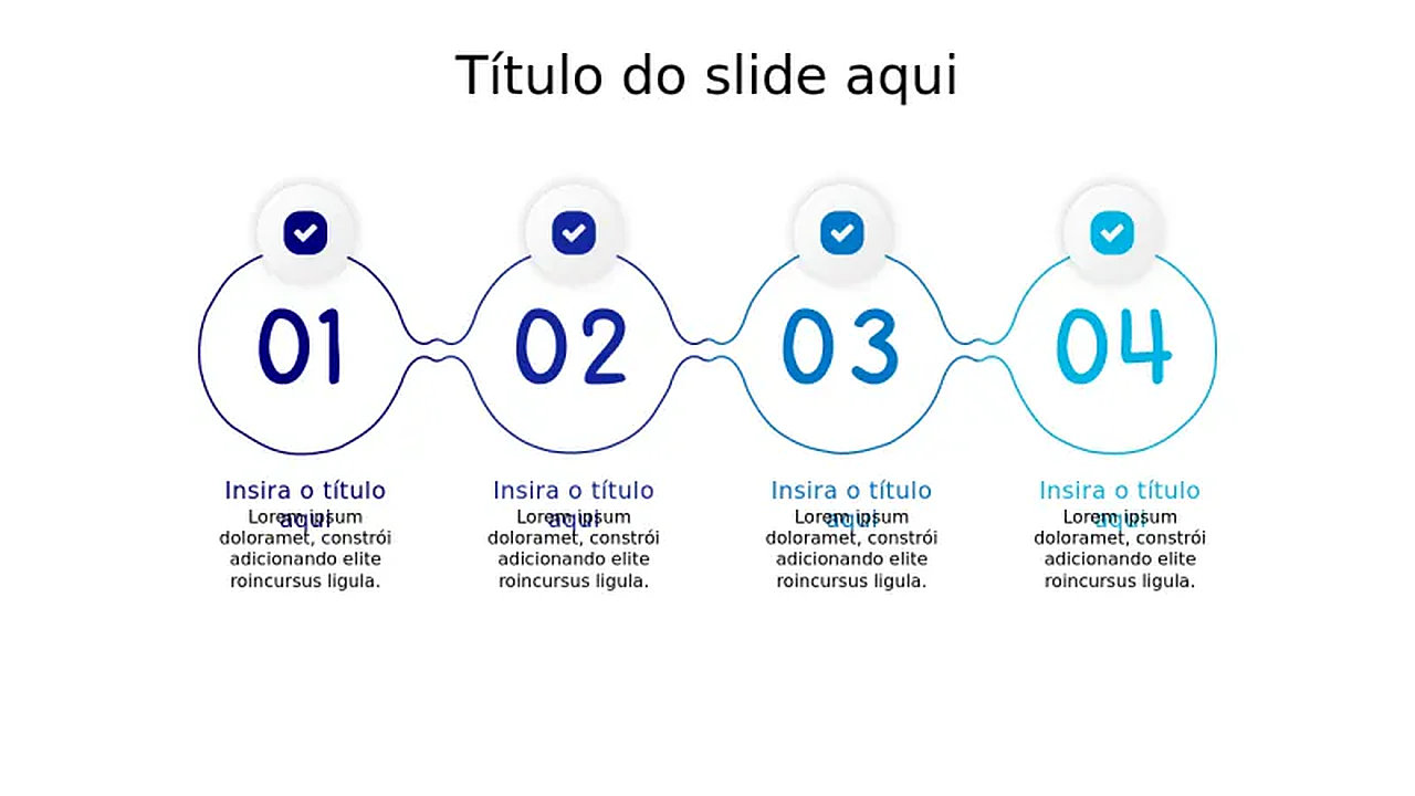 Processos Em Ppt Fluxo de Processo em Círculo Conectado em 4 Et… | PPT Design