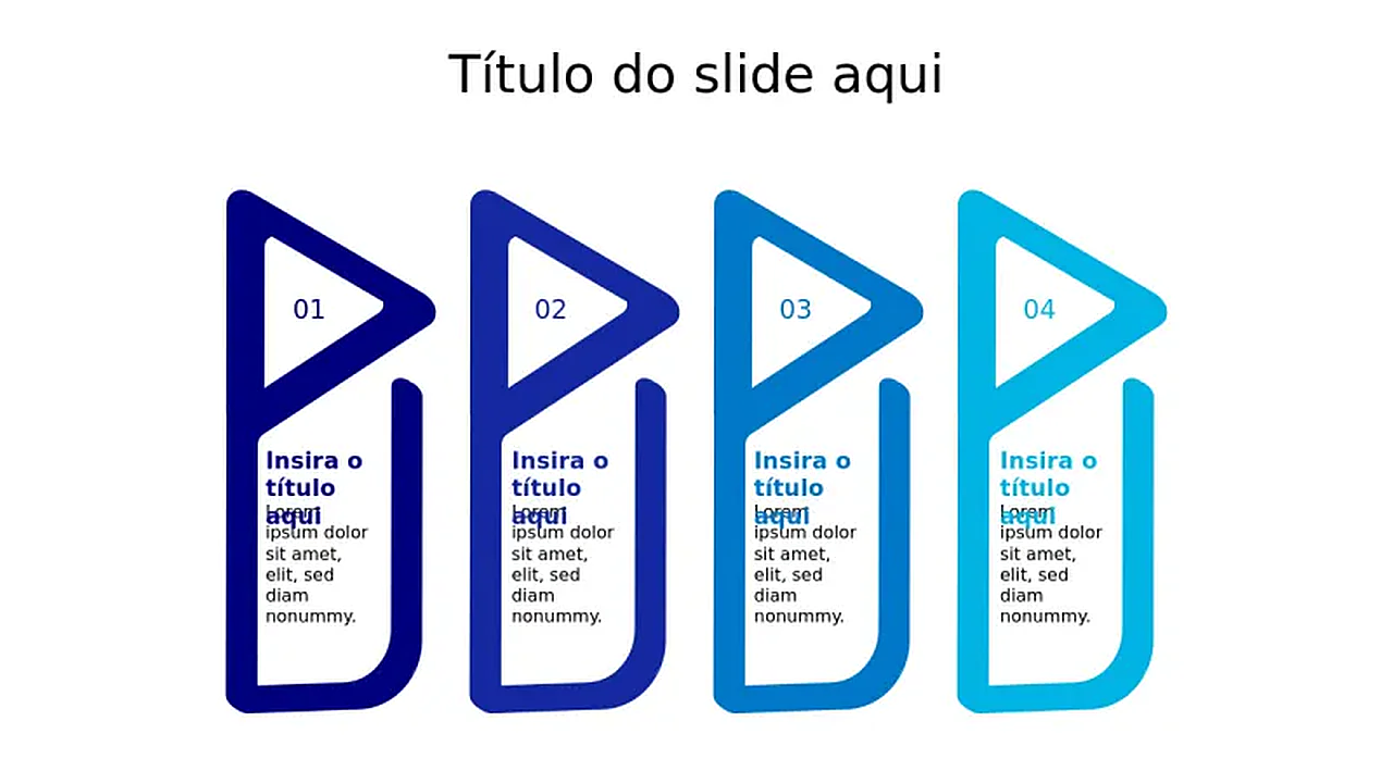 Processos Em Ppt Diagrama de Fluxo de Processo em Quatro Etapas… | PPT Design