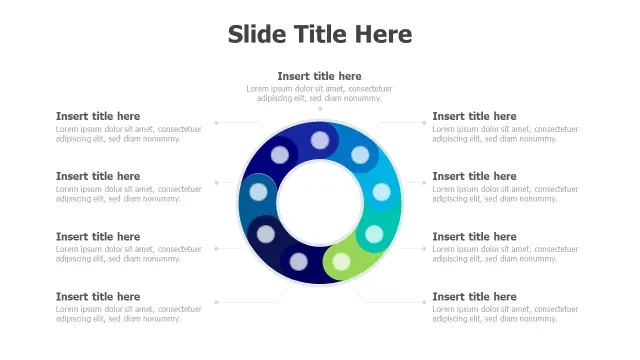 9-Point Circular Process Flow Diagram | Round | PPT Design