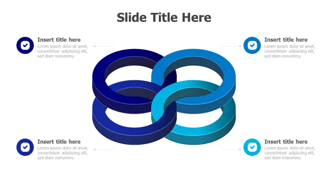 Interlocking Chain Rings 3D Infographic | 3D | PPT Design