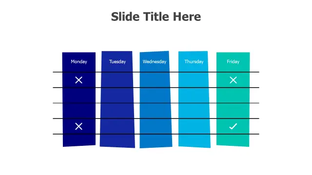Weekly Task Grid Calendar Template | Calendar | PPT Design