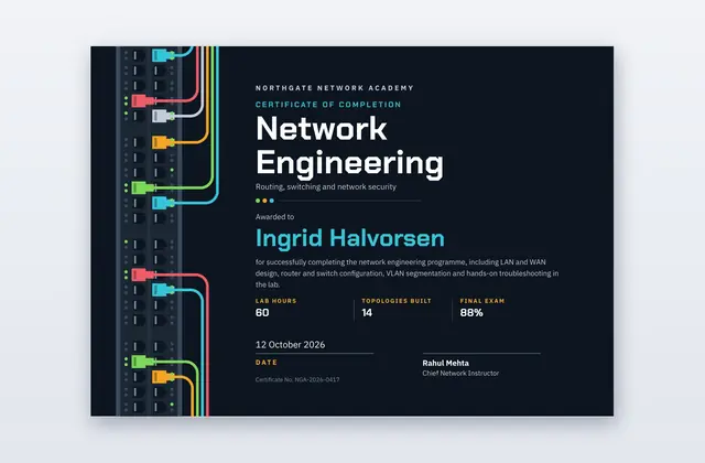 Patch Bay – Zertifikat für Netzwerktechnik