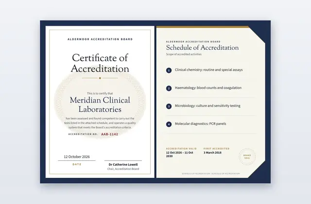 Certificado de acreditación – plantilla Annex | PPT-Design