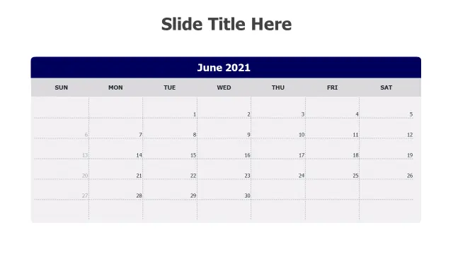 Monthly Grid Calendar Layout Template — Alternâ€¦ | PPT Design