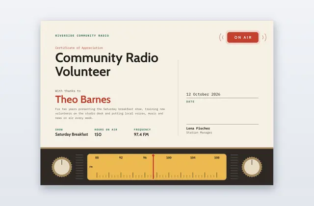 Modèles de certificat de bénévolat | PPT-Design
