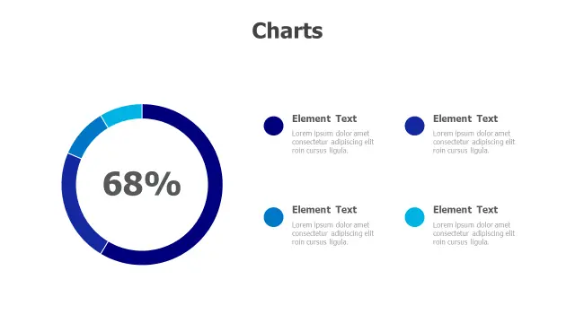 Four Segment Donut Chart with Legend | Charts | PPT Design