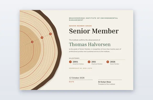 Modelos de certificado de membro e associado | PPT-Design