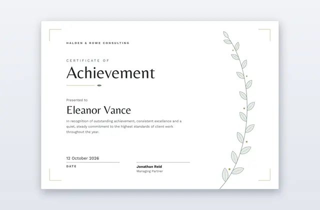 Plantillas editables de certificado de logro | PPT-Design