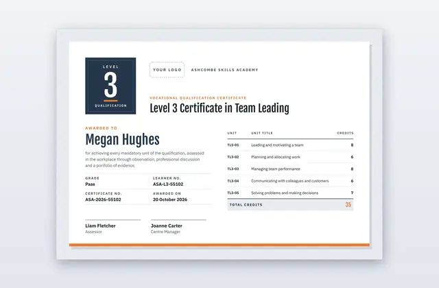 Free Vocational Qualification Certificate Template – Forge