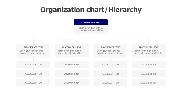 Corporate Org Chart Hierarchical Tree Layout | PPT Design