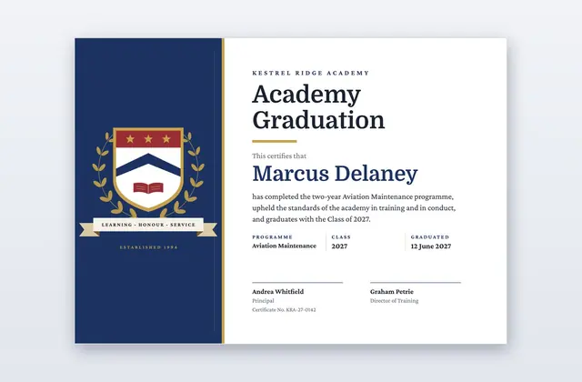 Free Academy Graduation Certificate Template – Dexter Chief