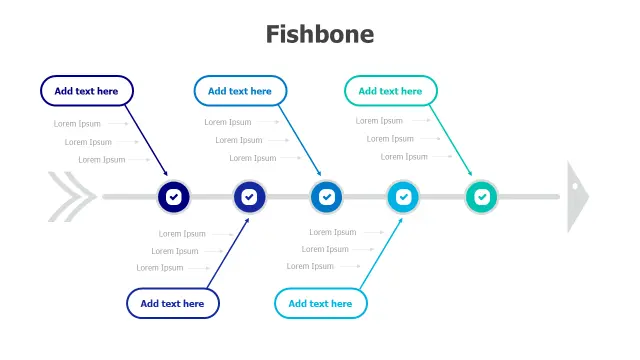 Five Stage Fishbone Process Diagram | Fishbone | PPT Design