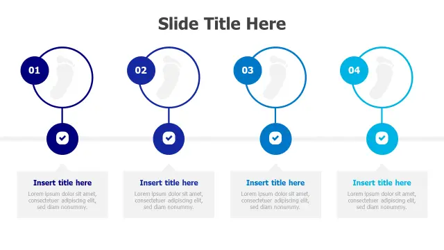 4-Step Process Circular Checkpoint Template | PPT Design