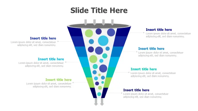 Seven Stage Bubble Filter Funnel | Funnel | PPT Design