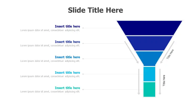 Five Stage Conversion Funnel Gradient | Funnel | PPT Design