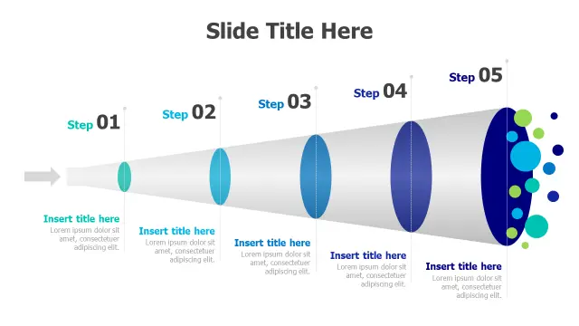 Five Stage Process Funnel Infographic | Funnel | PPT Design