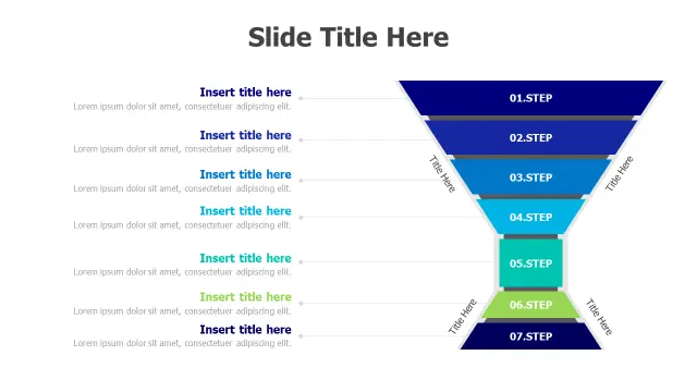 7-Step Process Funnel Infographic | Funnel | PPT Design