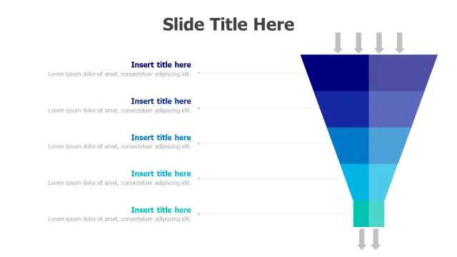 5-Stage Sales Conversion Funnel Infographic | PPT Design