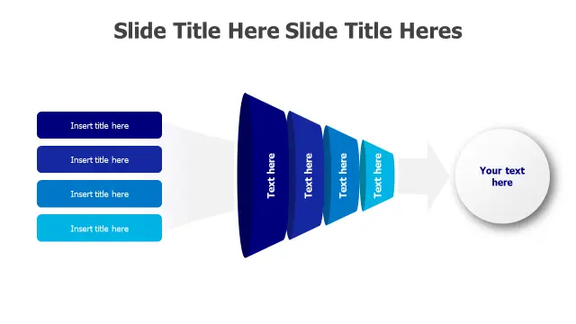 4-Stage Horizontal Funnel Process Diagram — Alt… | PPT Design