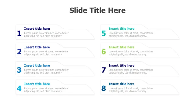 8-Point Sequential Agenda List Layout | Agenda | PPT Design